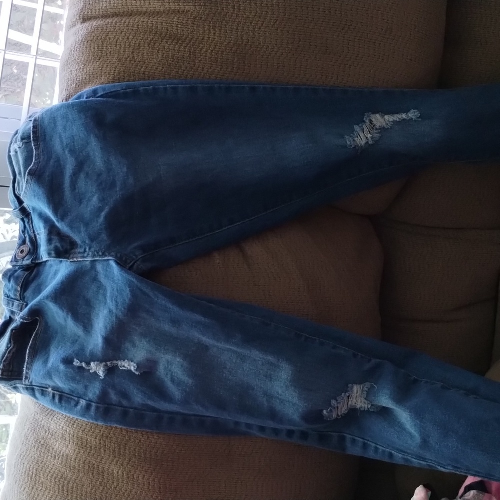 Distressed jeans